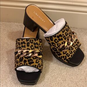 Leopard Print Women's Mules